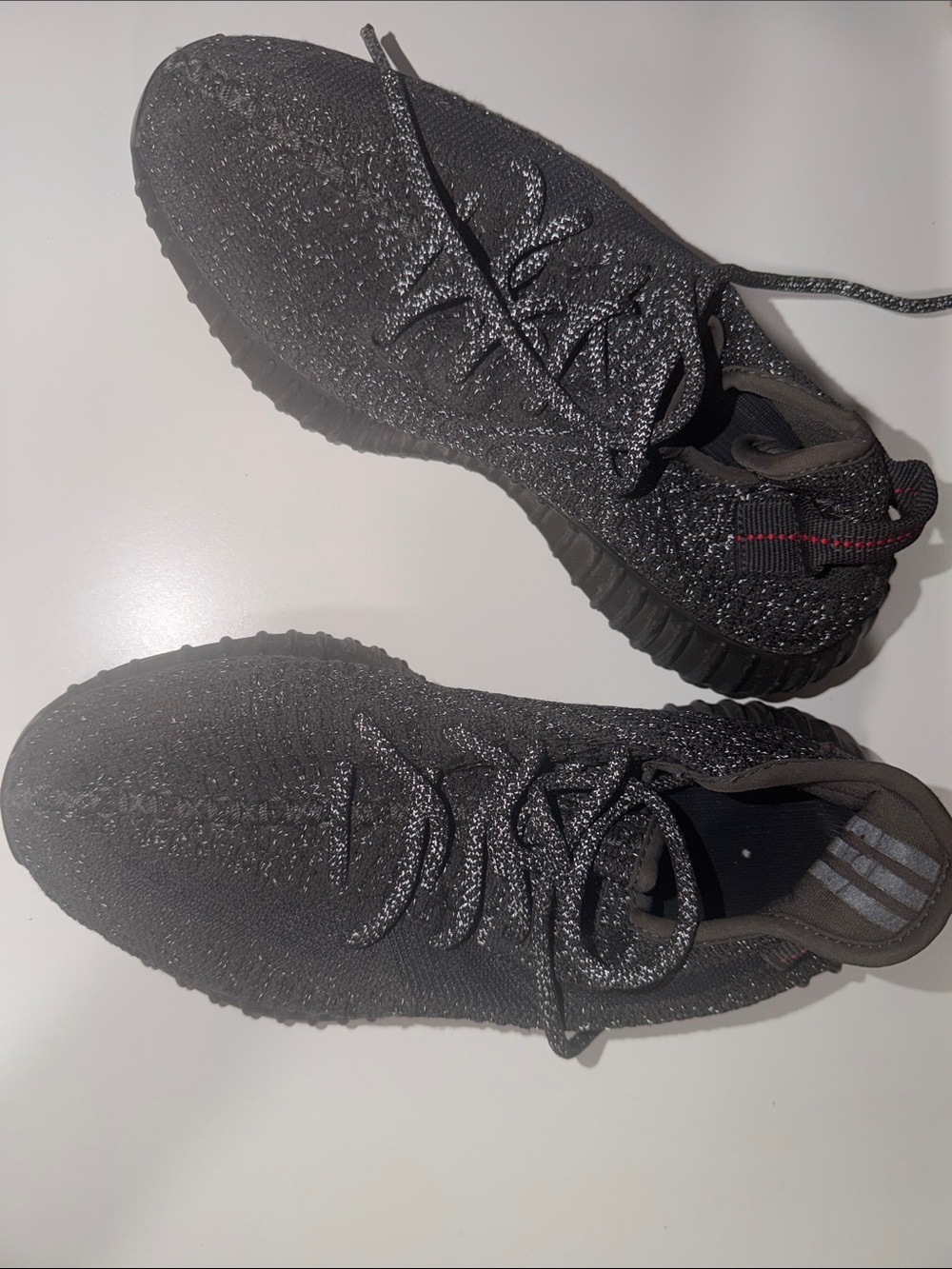 Yeezy Women's Black Reflective Knit Sneakers